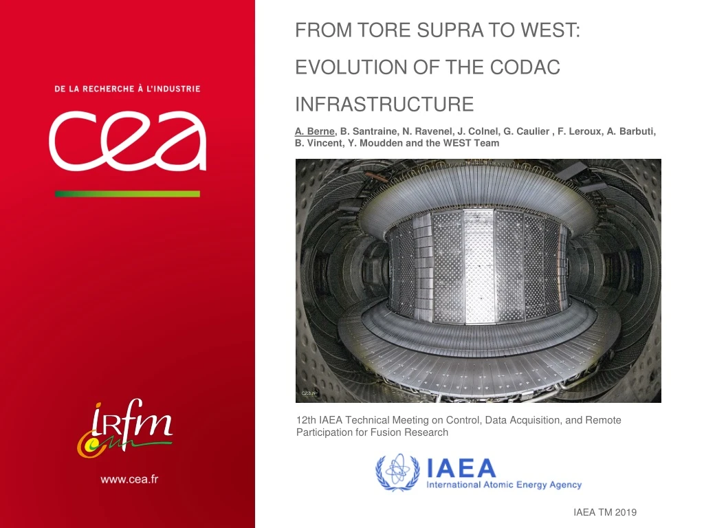 from tore supra to west evolution of the codac infrastructure