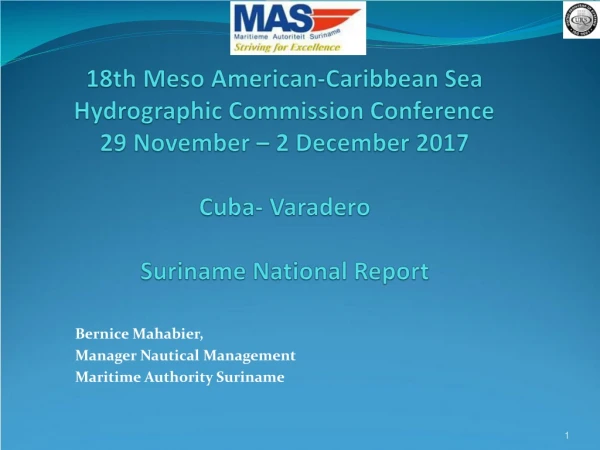 Bernice Mahabier, Manager Nautical Management Maritime Authority Suriname