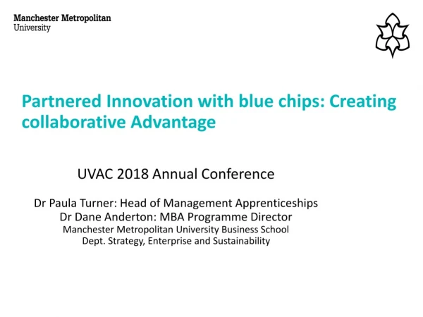 Partnered Innovation with blue chips: Creating collaborative Advantage