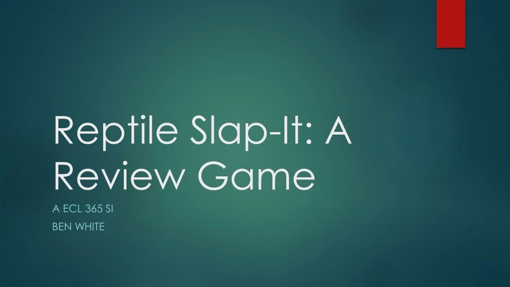 reptile slap it a review game