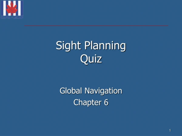 Sight Planning Quiz