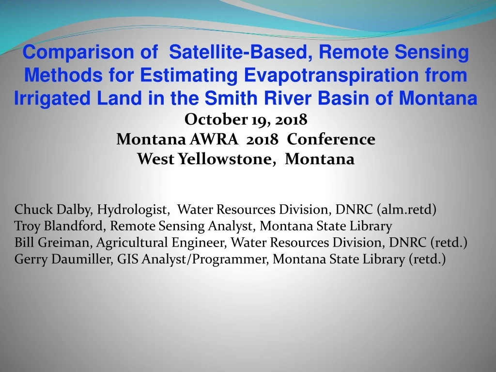 comparison of satellite based remote sensing