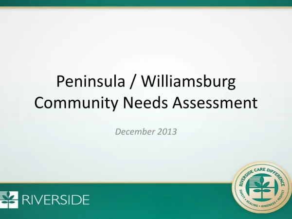 Peninsula / Williamsburg Community Needs Assessment