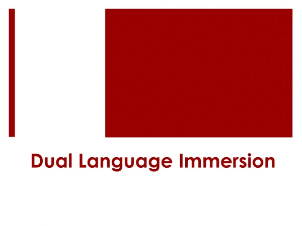Dual Language Immersion