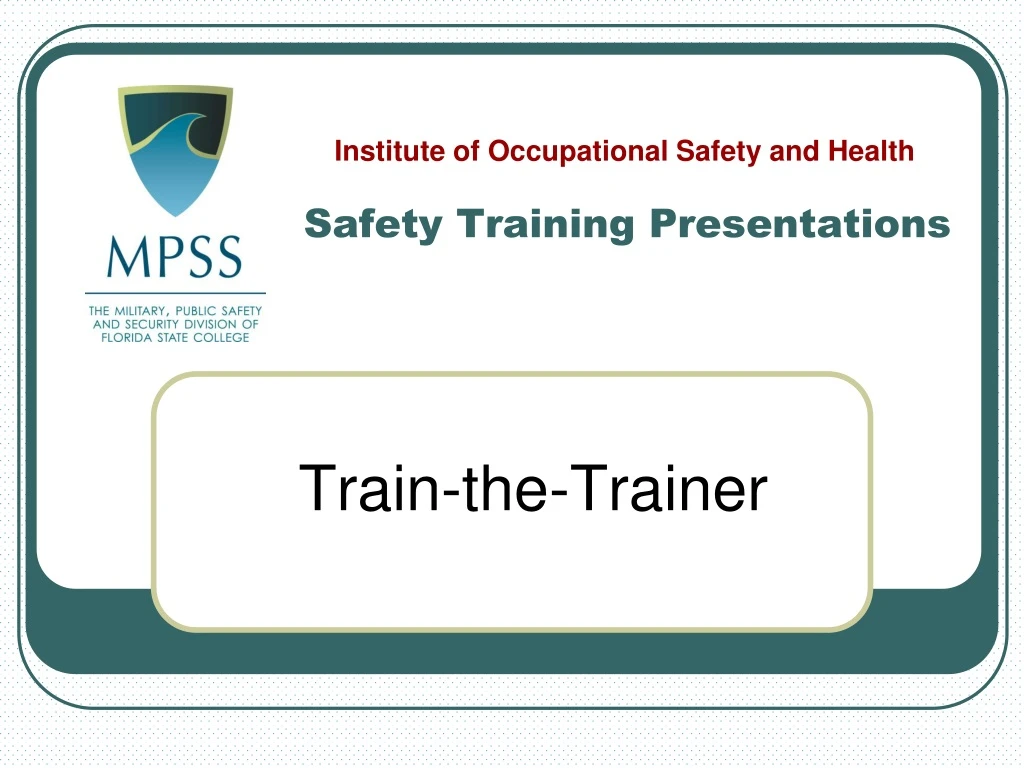 safety training presentations