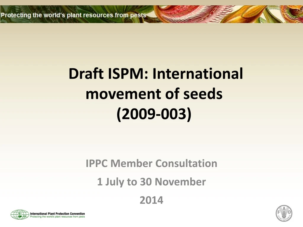 draft ispm international movement of seeds 2009 003