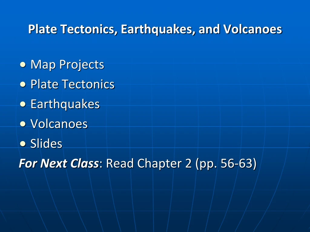 plate tectonics earthquakes and volcanoes