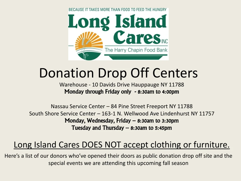 donation drop off centers