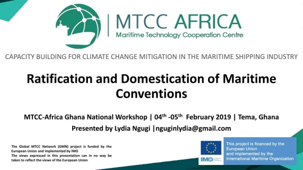 CAPACITY BUILDING FOR CLIMATE CHANGE MITIGATION IN THE MARITIME SHIPPING INDUSTRY