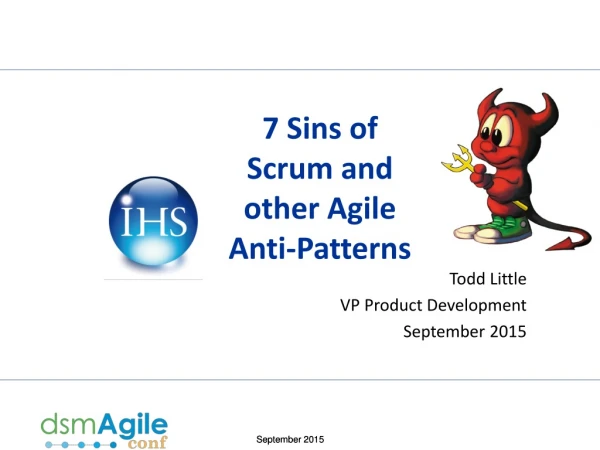 7 Sins of Scrum and other Agile Anti-Patterns