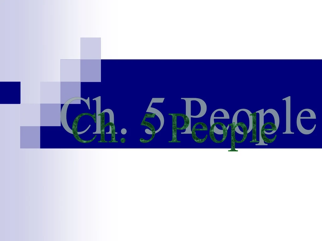 ch 5 people