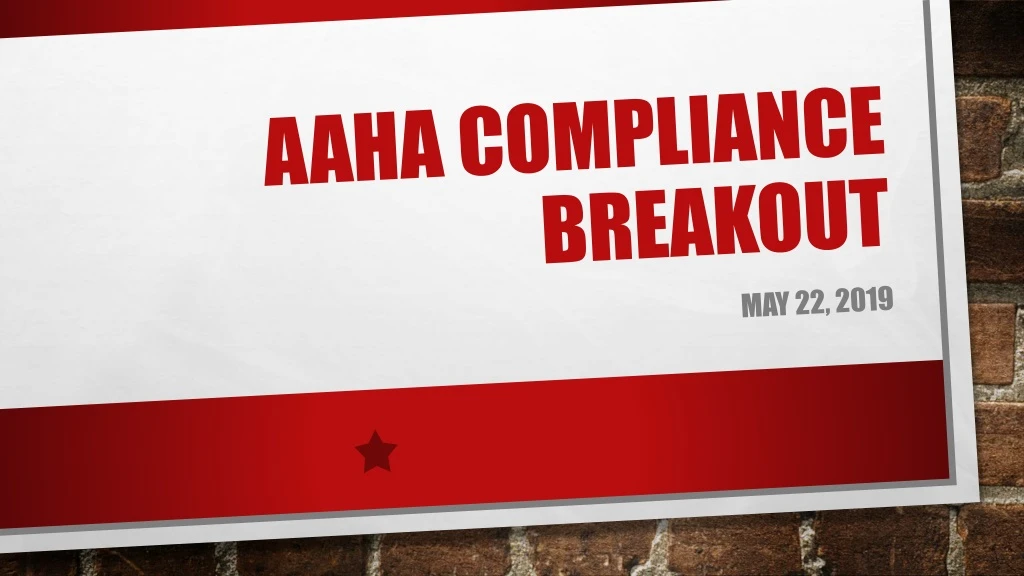 aaha compliance breakout