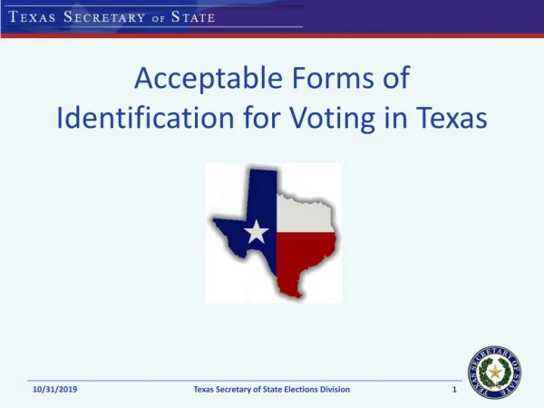 Acceptable Forms of Identification for Voting in Texas