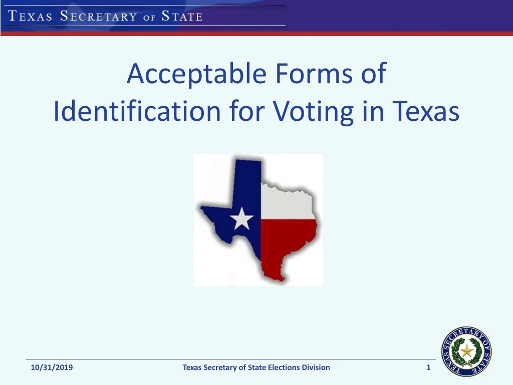 acceptable forms of identification for voting