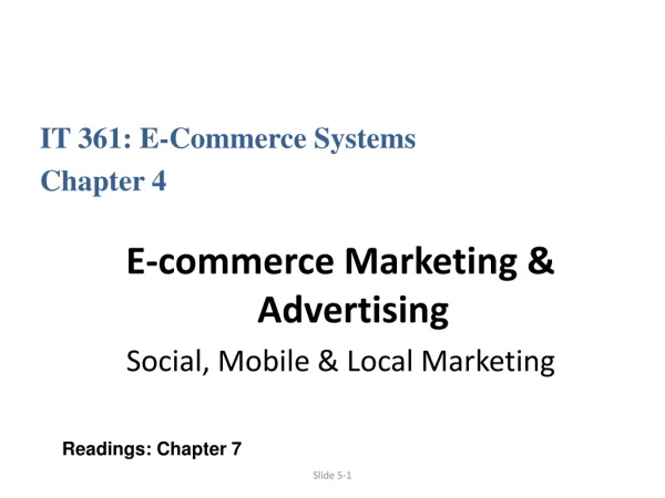IT 361: E-Commerce Systems Chapter 4