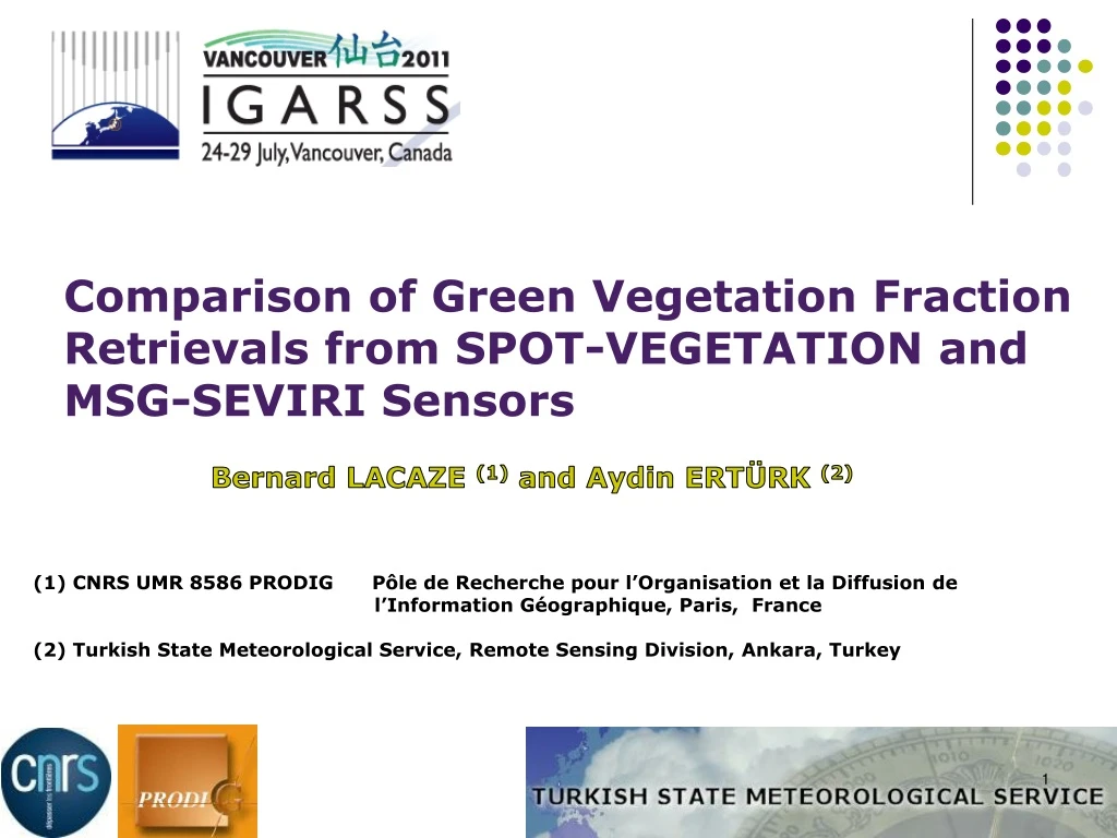 comparison of green vegetation fraction