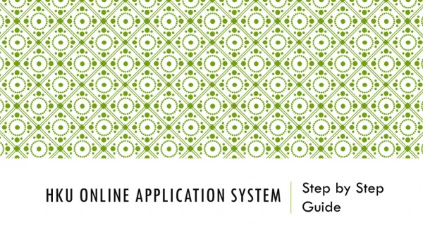 HKU Online Application System
