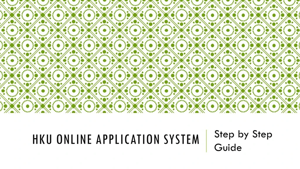 hku online application system