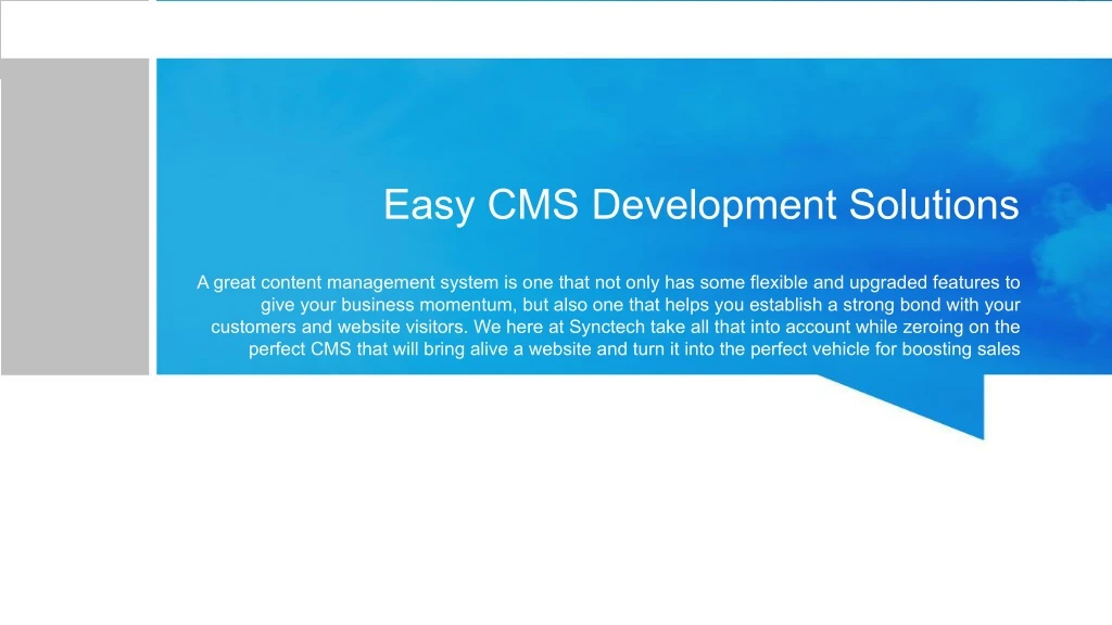 easy cms development solutions