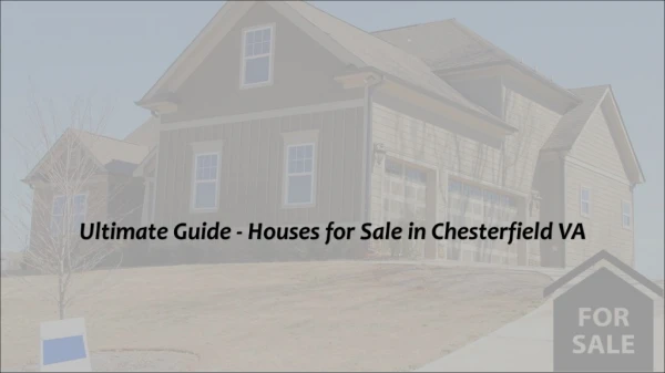Houses for Sale in Chesterfield VA | Chesterfield County Real Estate