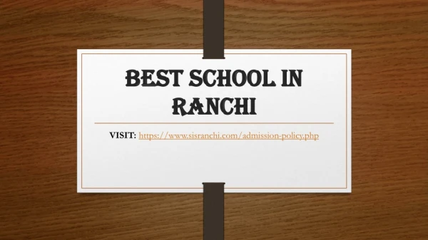 best school in ranchi