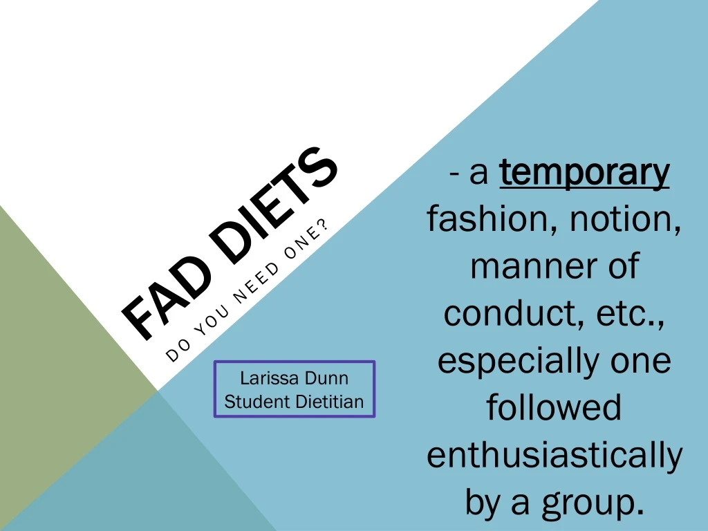 fad diets