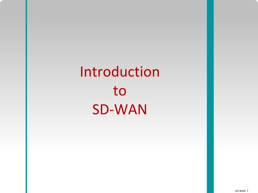 introduction to sd wan