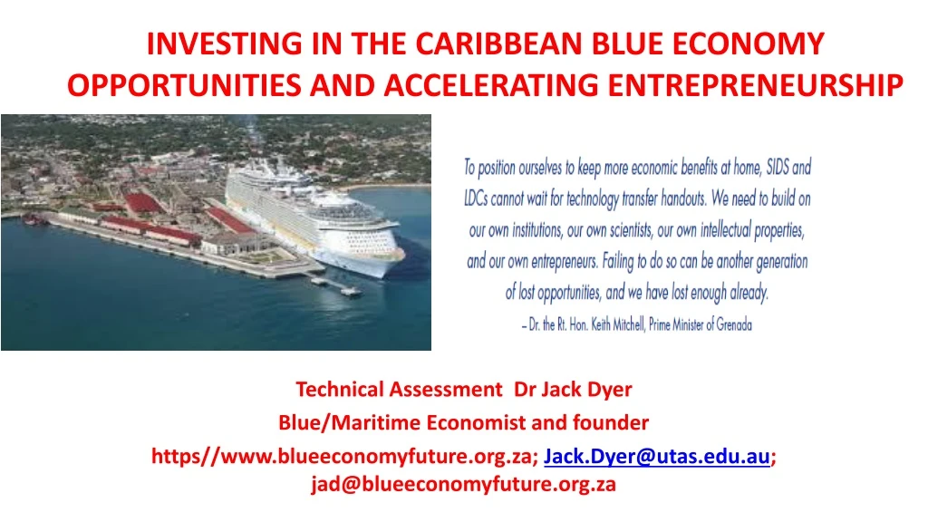 investing in the caribbean blue economy opportunities and accelerating entrepreneurship