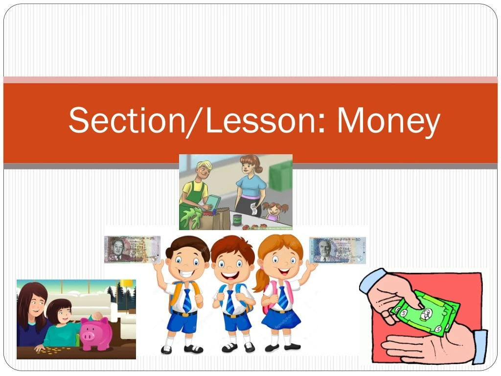 section lesson money