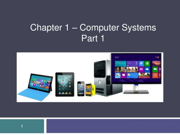 Chapter 1 – Computer Systems Part 1