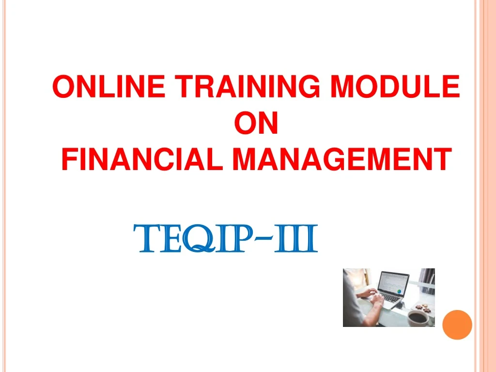 online training module on financial management