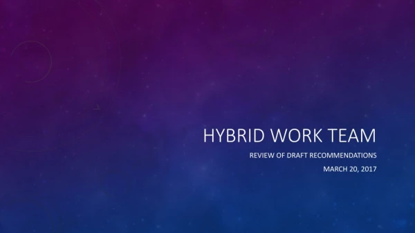 Hybrid Work Team