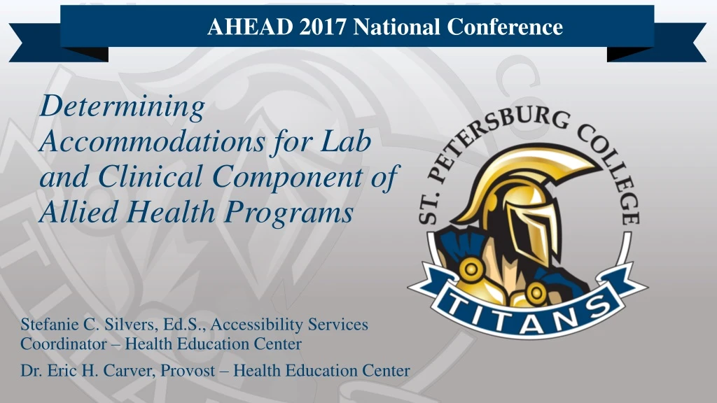 determining accommodations for lab and clinical component of allied health programs