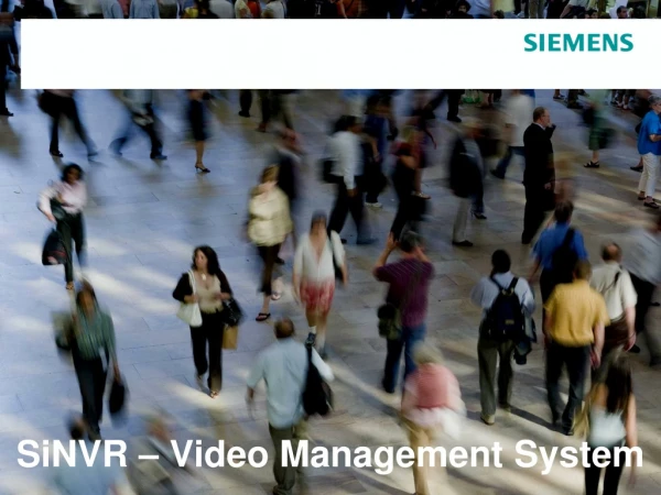 SiNVR – Video Management System