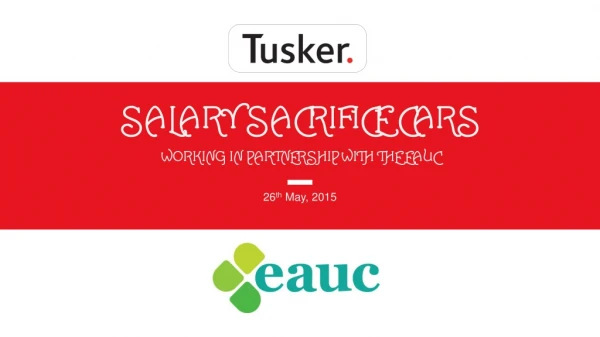 Salary Sacrifice Cars working in Partnership with the EAUC