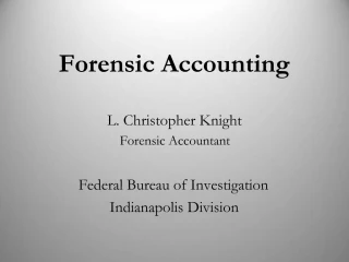 Forensic Accounting - slide 1