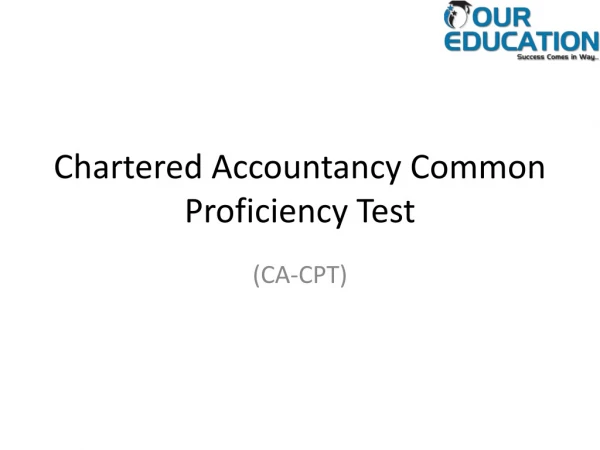 Chartered Accountancy Common Proficiency Test