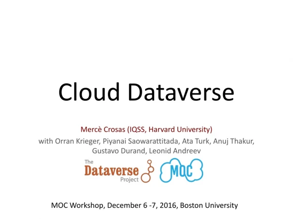 Cloud Dataverse