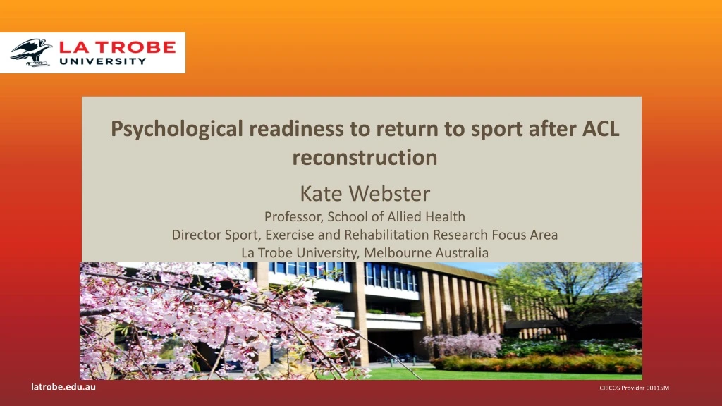psychological readiness to return to sport after