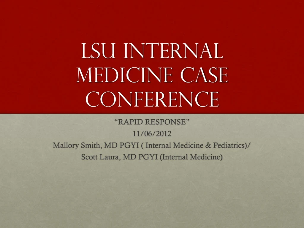lsu internal medicine case conference