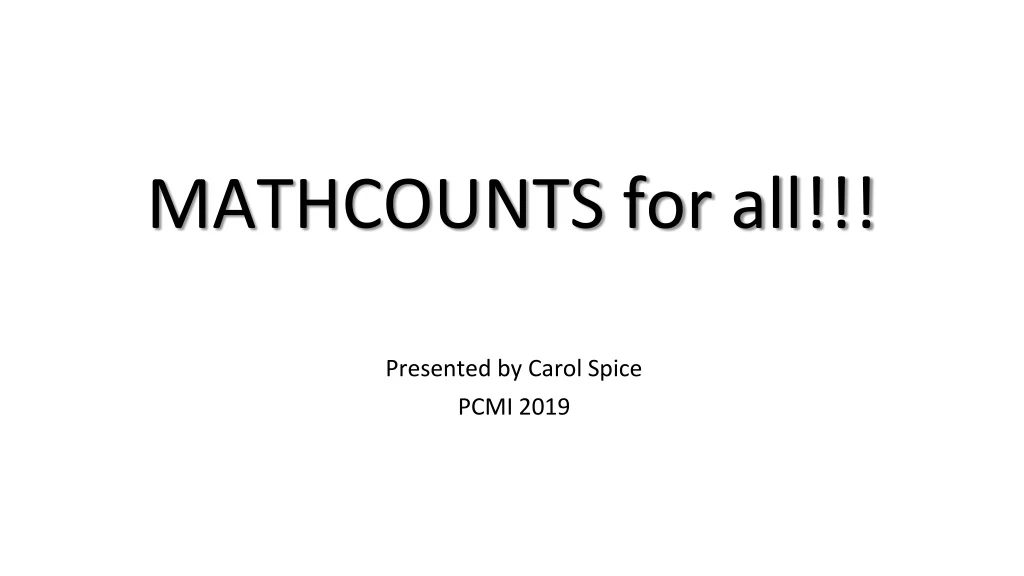 mathcounts for all