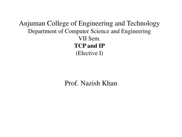 Prof. Nazish Khan