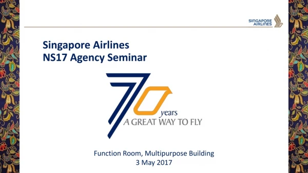 Singapore Airlines NS17 Agency Seminar