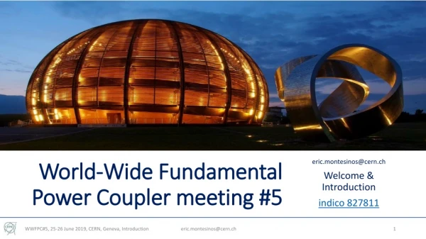 World-Wide Fundamental Power Coupler meeting #5