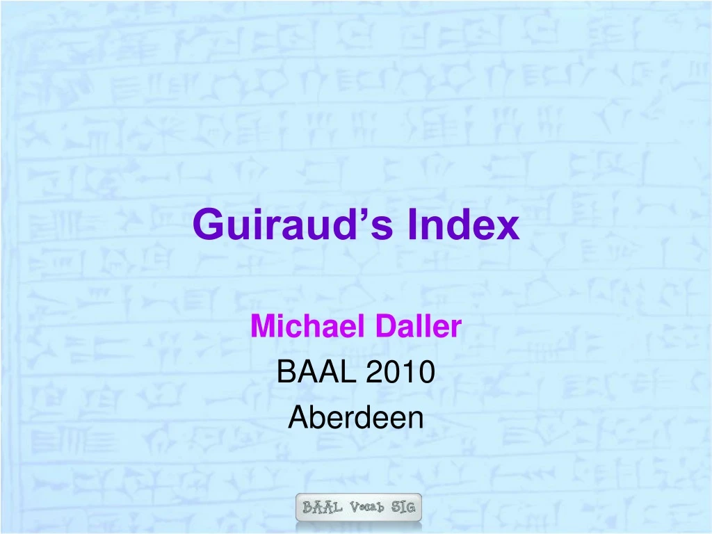 guiraud s index