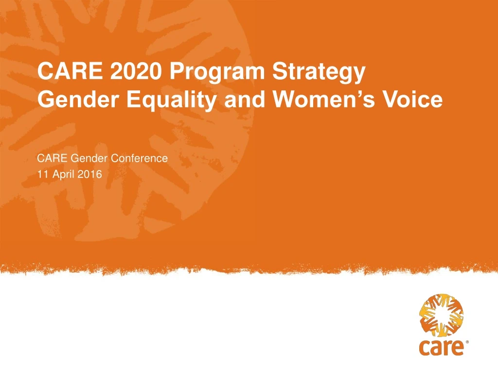 care 2020 program strategy gender equality and women s voice