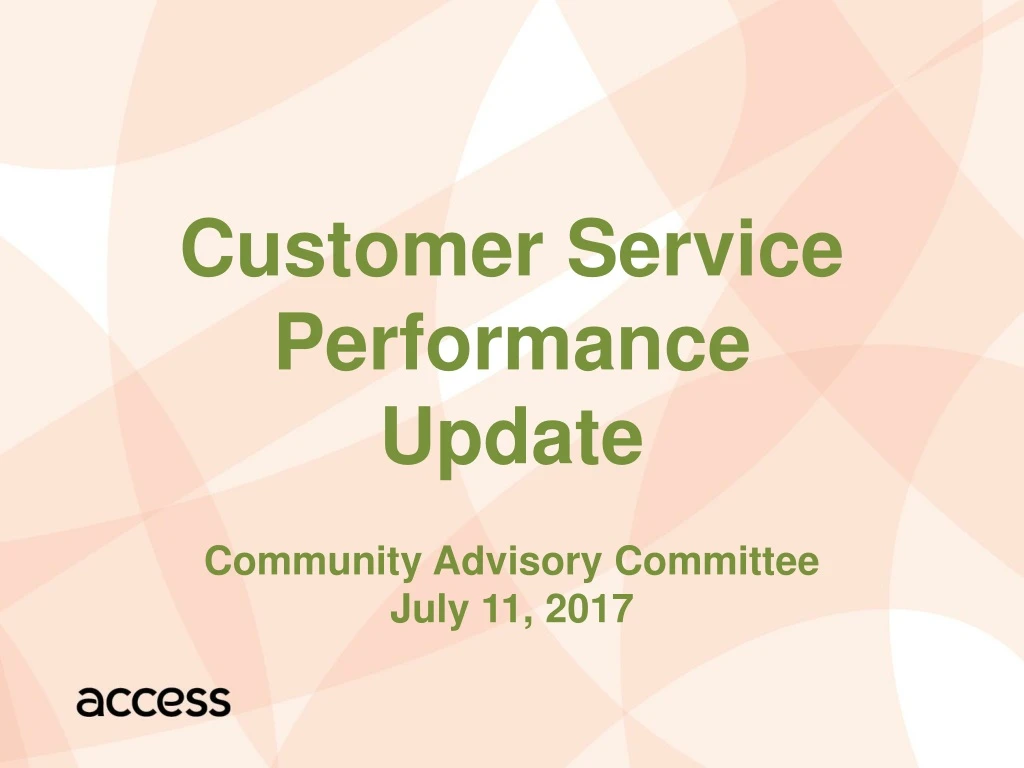 customer service performance update community