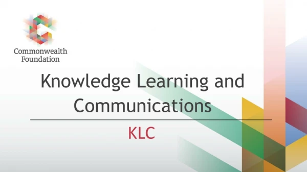 Knowledge Learning and Communications