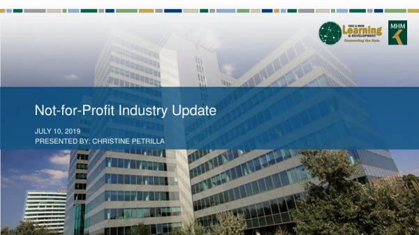 Not-for-Profit Industry Update