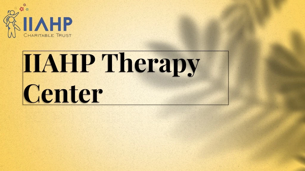 iiahp therapy center